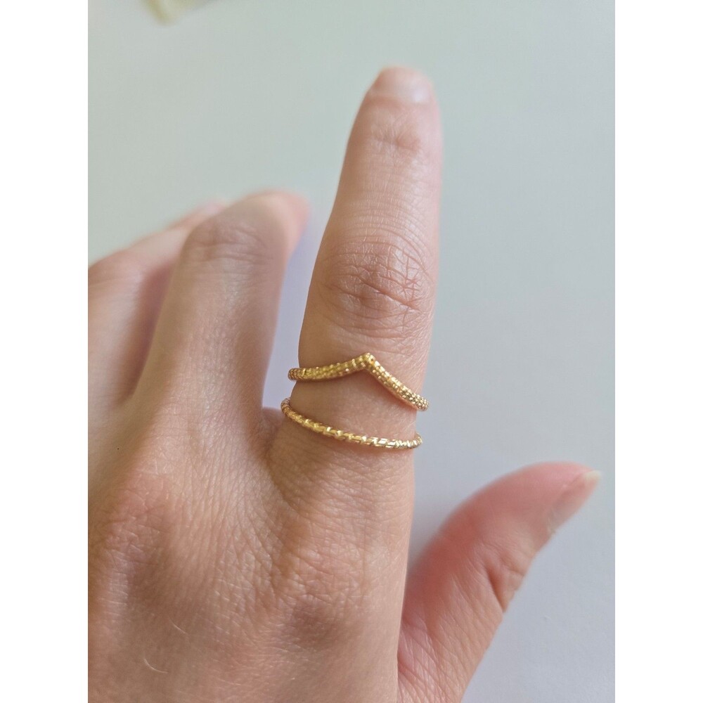 Womens gold Tone rings size 7.5 size 6.5 NEW